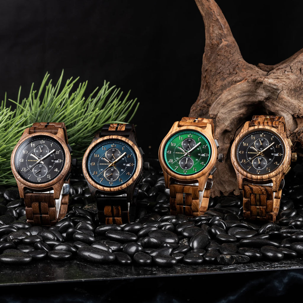 Bobo Bird Relógio Masculino de Madeira – Artesanal, Vintage e Exclusivo