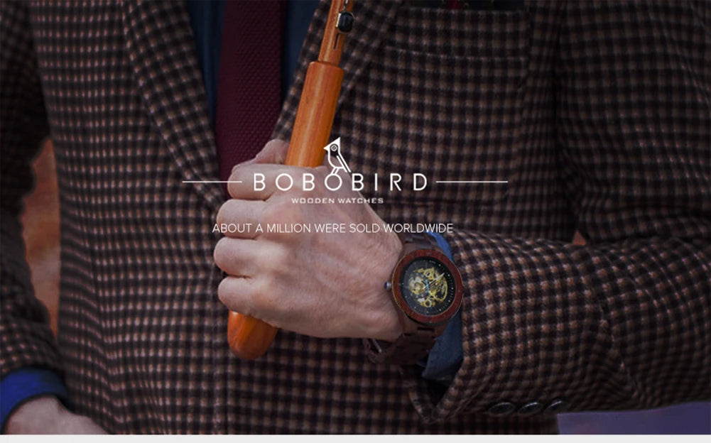 Relógio Mecânico de Madeira BOBO BIRD – Luxo Masculino Automático