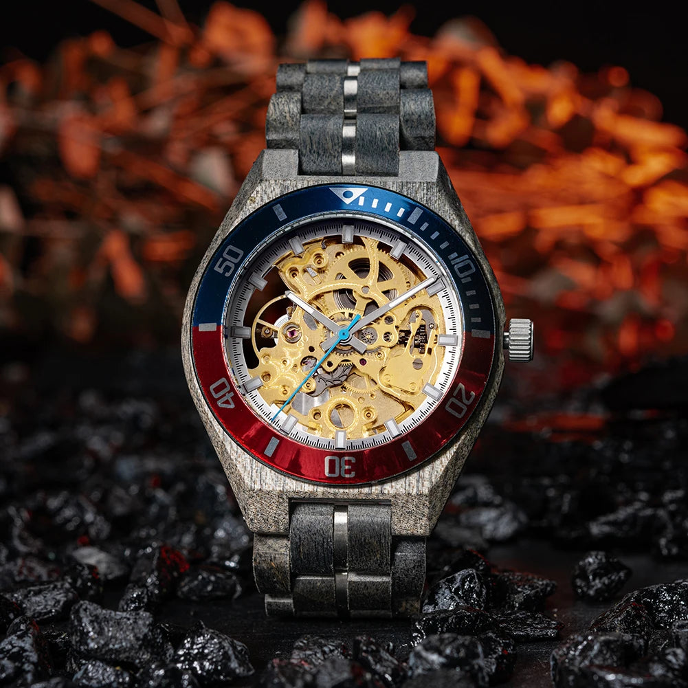 Relógio Mecânico de Madeira BOBO BIRD – Luxo Masculino Automático