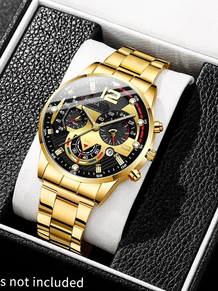 Relógio Casal – Masculino e Feminino, Quartzo Elegante em Liga Metálica