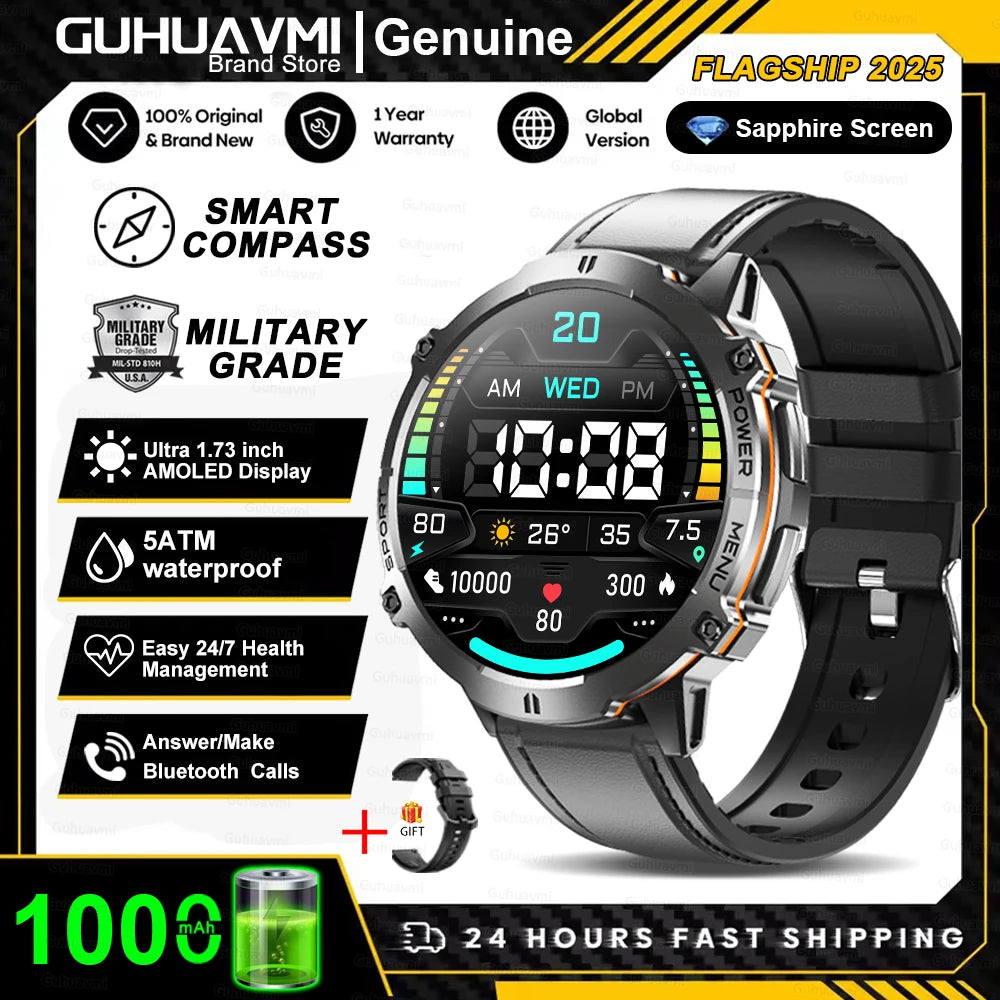 Smartwatch Militar T-Rex 3 – GPS, 10ATM, AMOLED 1.43", 170+ Modos Desporto