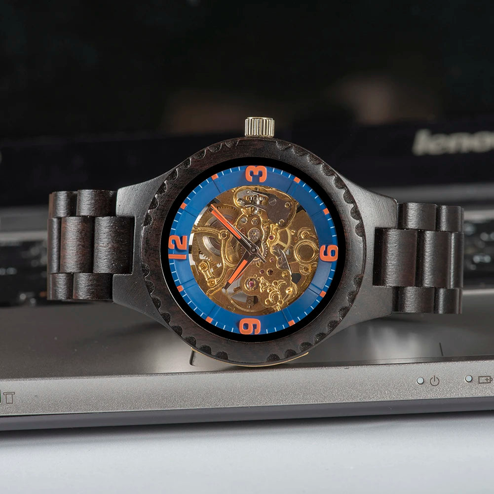 Relógio Mecânico de Madeira BOBO BIRD – Luxo Masculino Automático