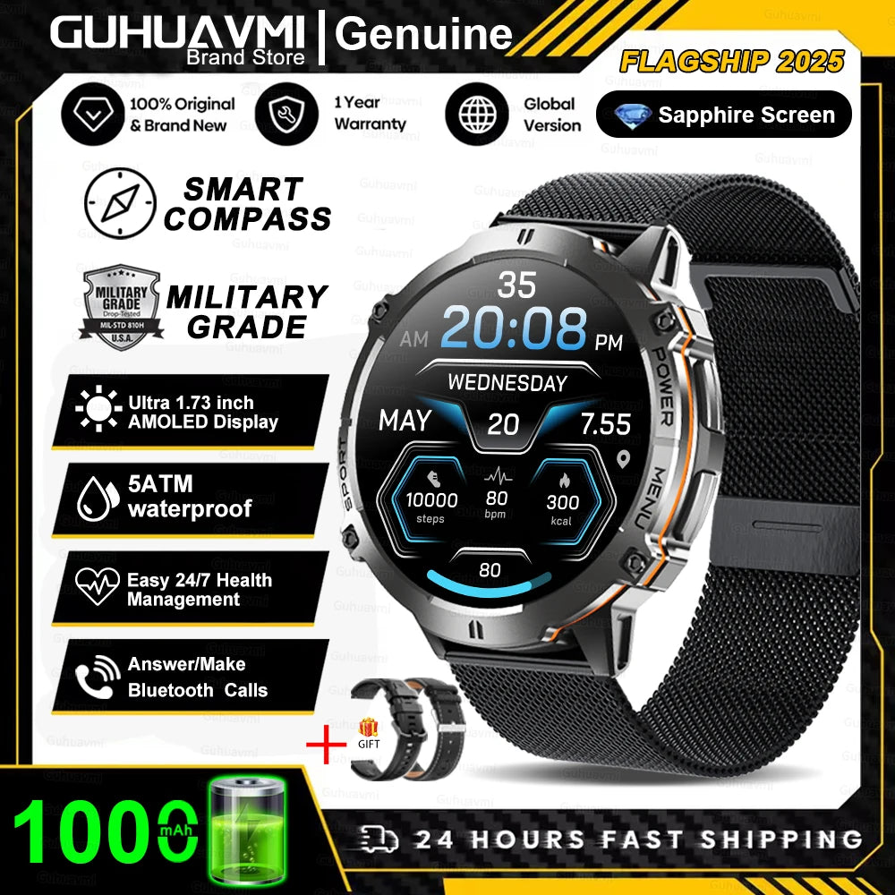 Smartwatch Militar T-Rex 3 – GPS, 10ATM, AMOLED 1.43", 170+ Modos Desporto