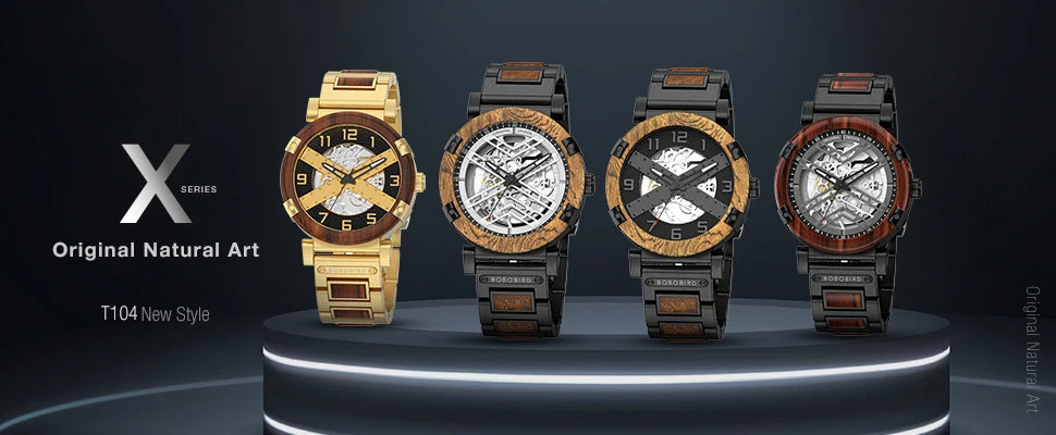 Relógio Mecânico de Madeira BOBO BIRD – Luxo Masculino Automático