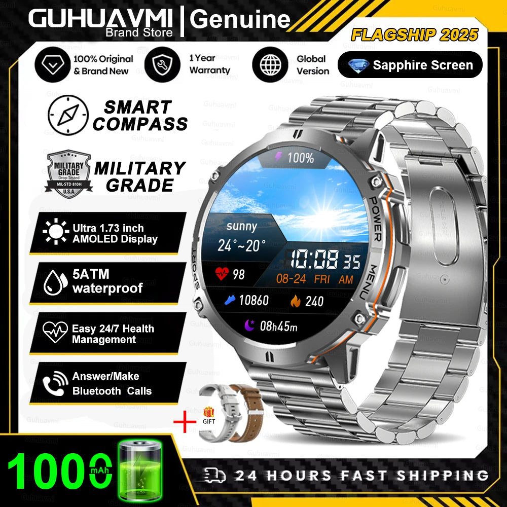 Smartwatch Militar T-Rex 3 – GPS, 10ATM, AMOLED 1.43", 170+ Modos Desporto