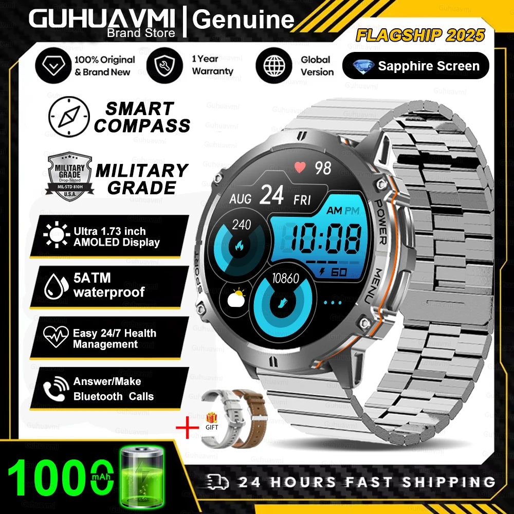 Smartwatch Militar T-Rex 3 – GPS, 10ATM, AMOLED 1.43", 170+ Modos Desporto