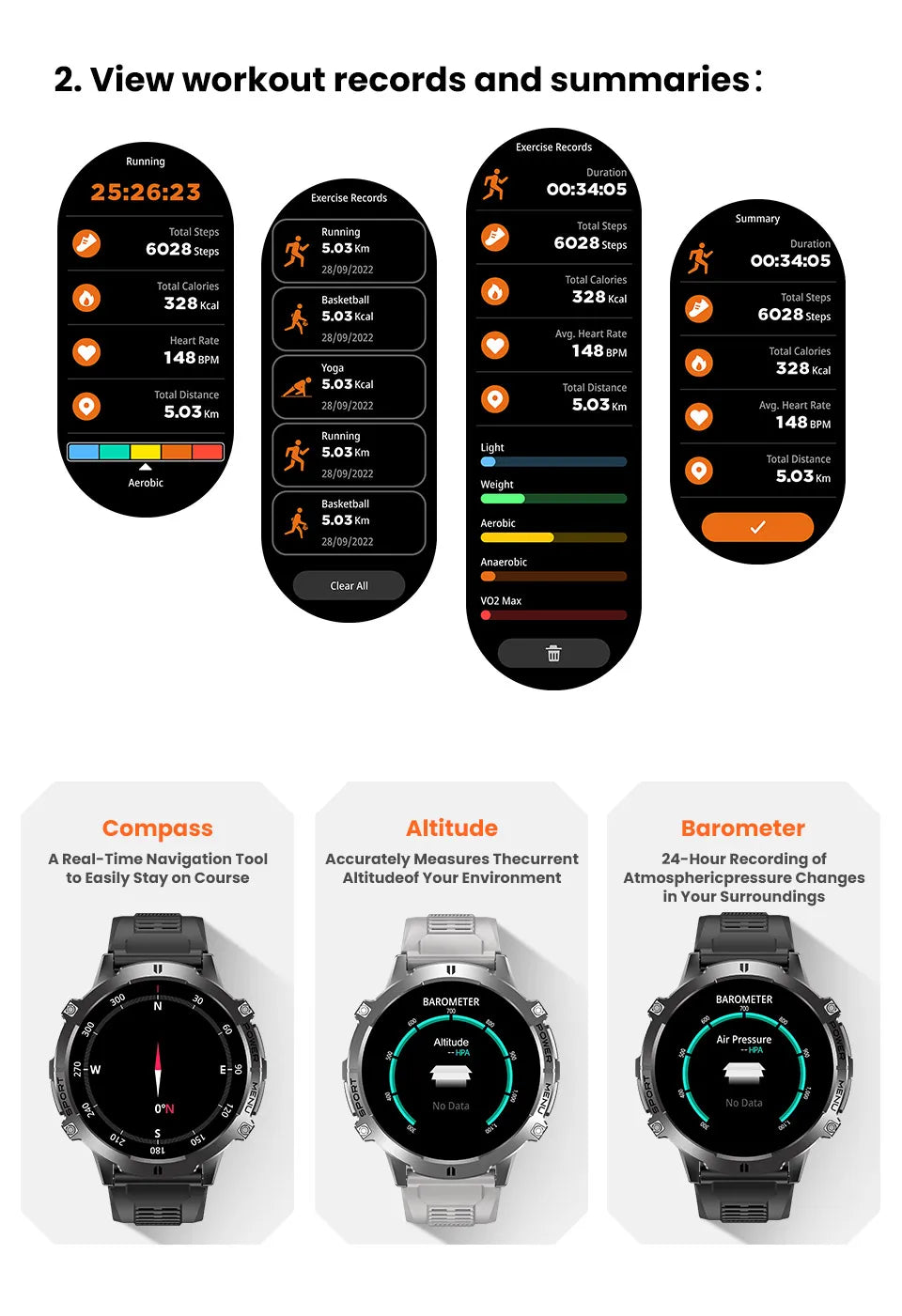 Smartwatch Militar T-Rex 3 – GPS, 10ATM, AMOLED 1.43", 170+ Modos Desporto