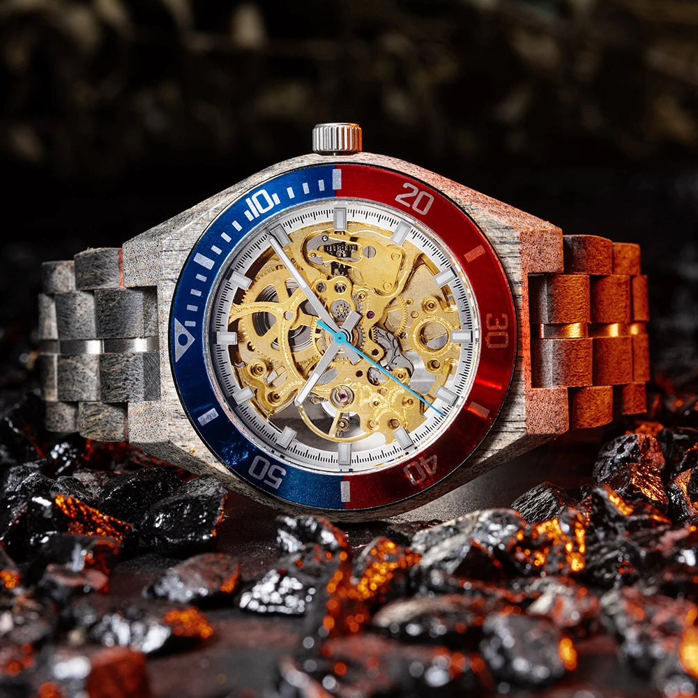 Relógio Mecânico de Madeira BOBO BIRD – Luxo Masculino Automático