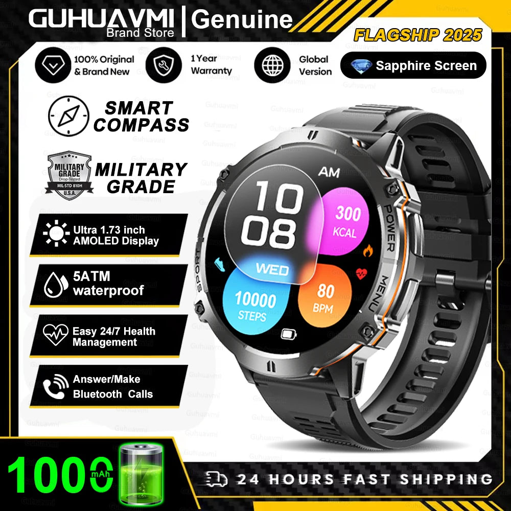 Smartwatch Militar T-Rex 3 – GPS, 10ATM, AMOLED 1.43", 170+ Modos Desporto