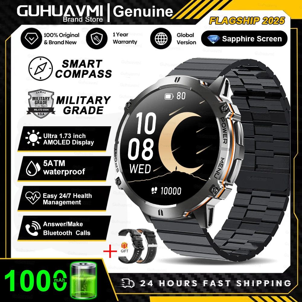 Smartwatch Militar T-Rex 3 – GPS, 10ATM, AMOLED 1.43", 170+ Modos Desporto